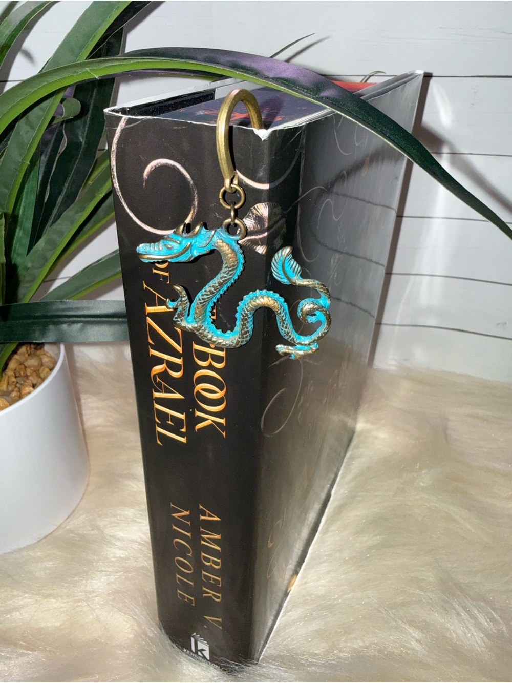 Turquoise Dragon Metal Bookmark